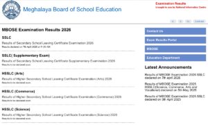MBOSE SSLC Result