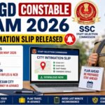 SSC GD Constable City Slip