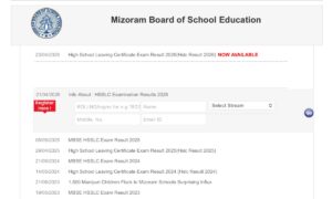 Mizoram Board HSLC Result