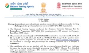 CUET PG Provisional Answer Key