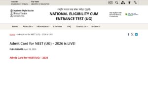 NEET UG Admit Card