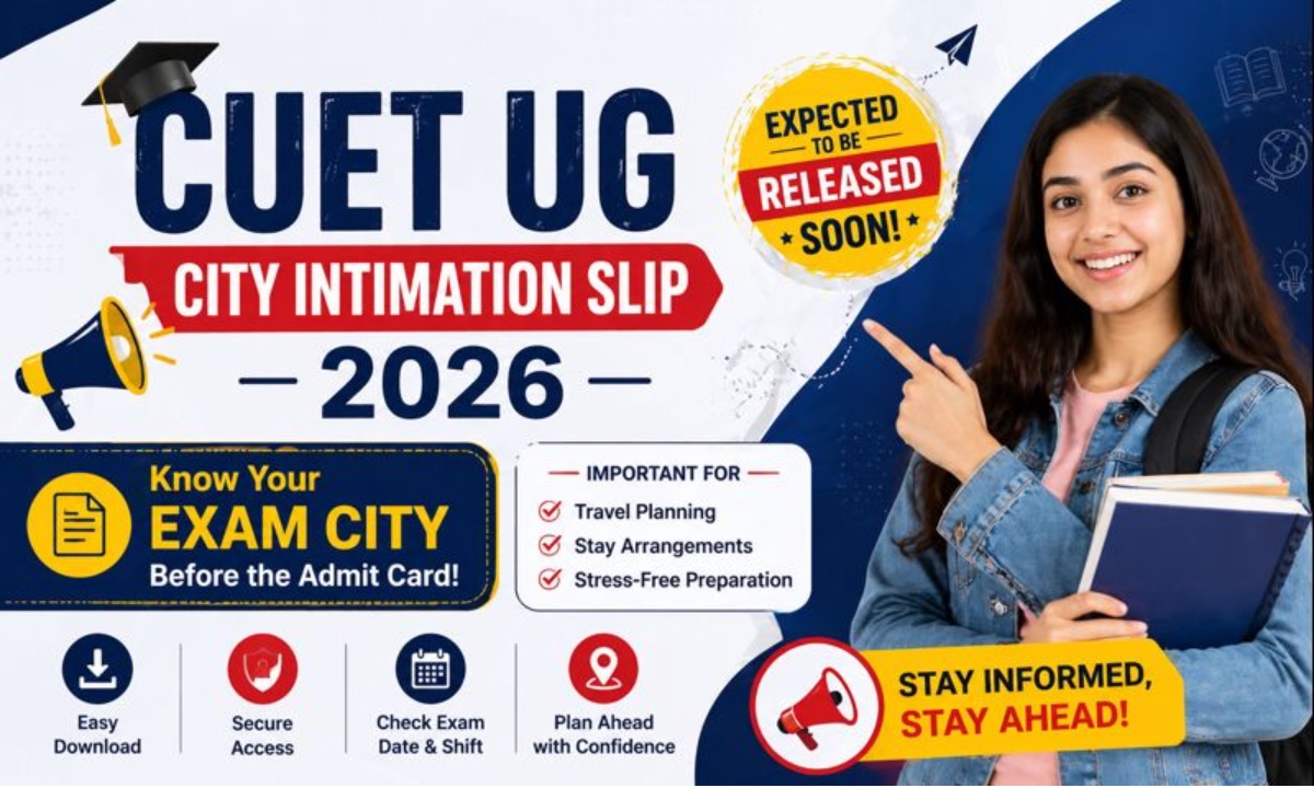 CUET UG City Intimation Slip