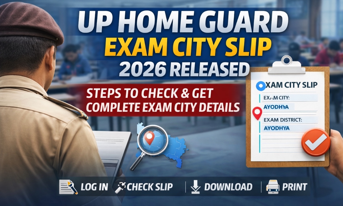 UP Home Guard Exam City Slip