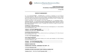 ICAI CA Exam Schedule