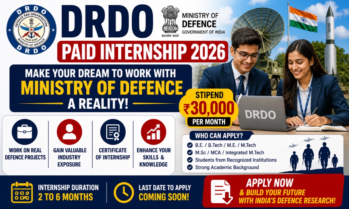 DRDO Paid Internship