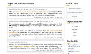 JEE Advanced Hall Ticket