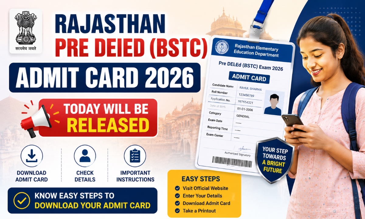 Rajasthan Pre DElEd BSTC Admit Card
