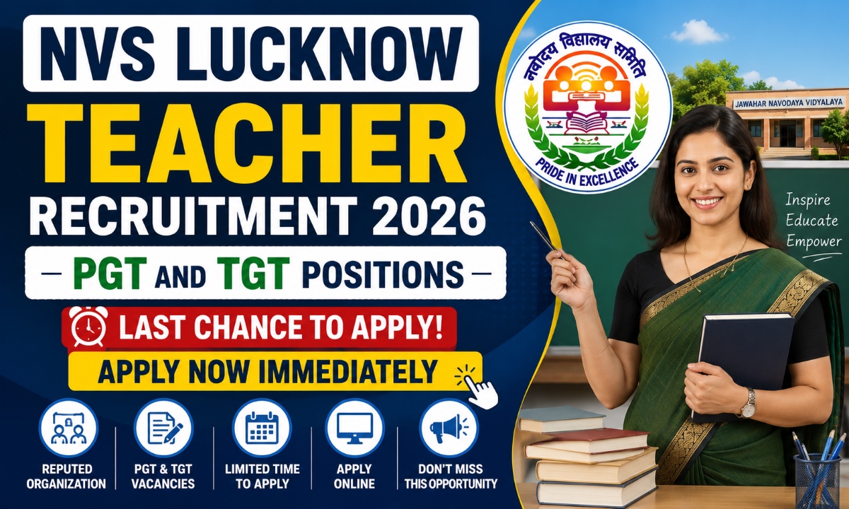 NVS Lucknow Teacher Recruitment