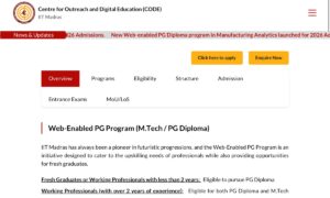 IIT Madras Web-Enabled MTech