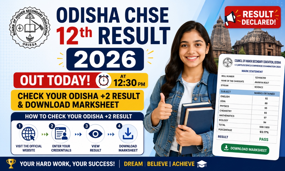 Odisha CHSE 12th Result