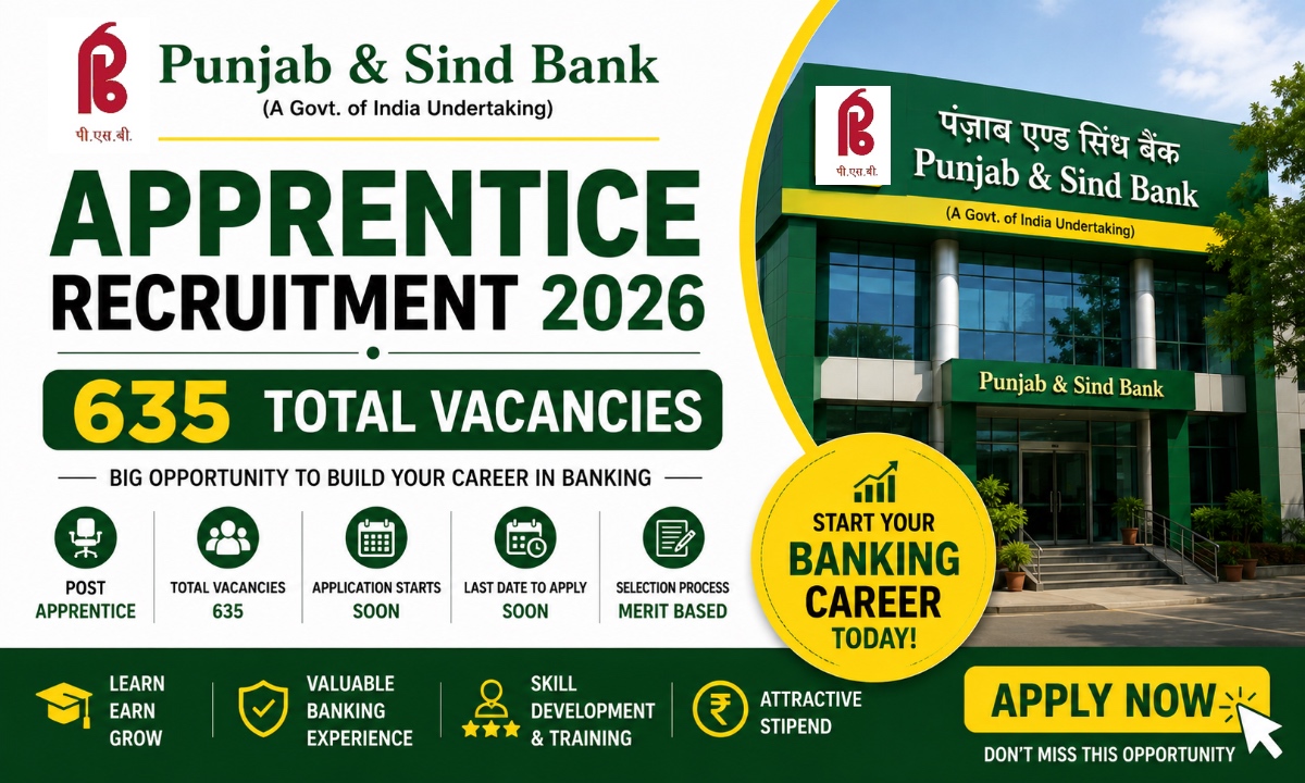 Punjab And Sind Bank Apprentice Recruitment