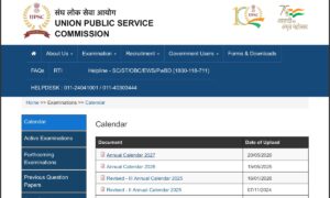 UPSC Calendar