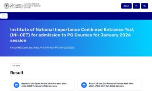 INI CET Result