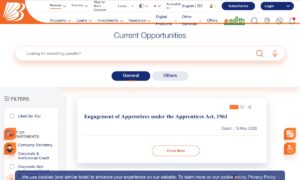 BOB Apprentice Recruitment