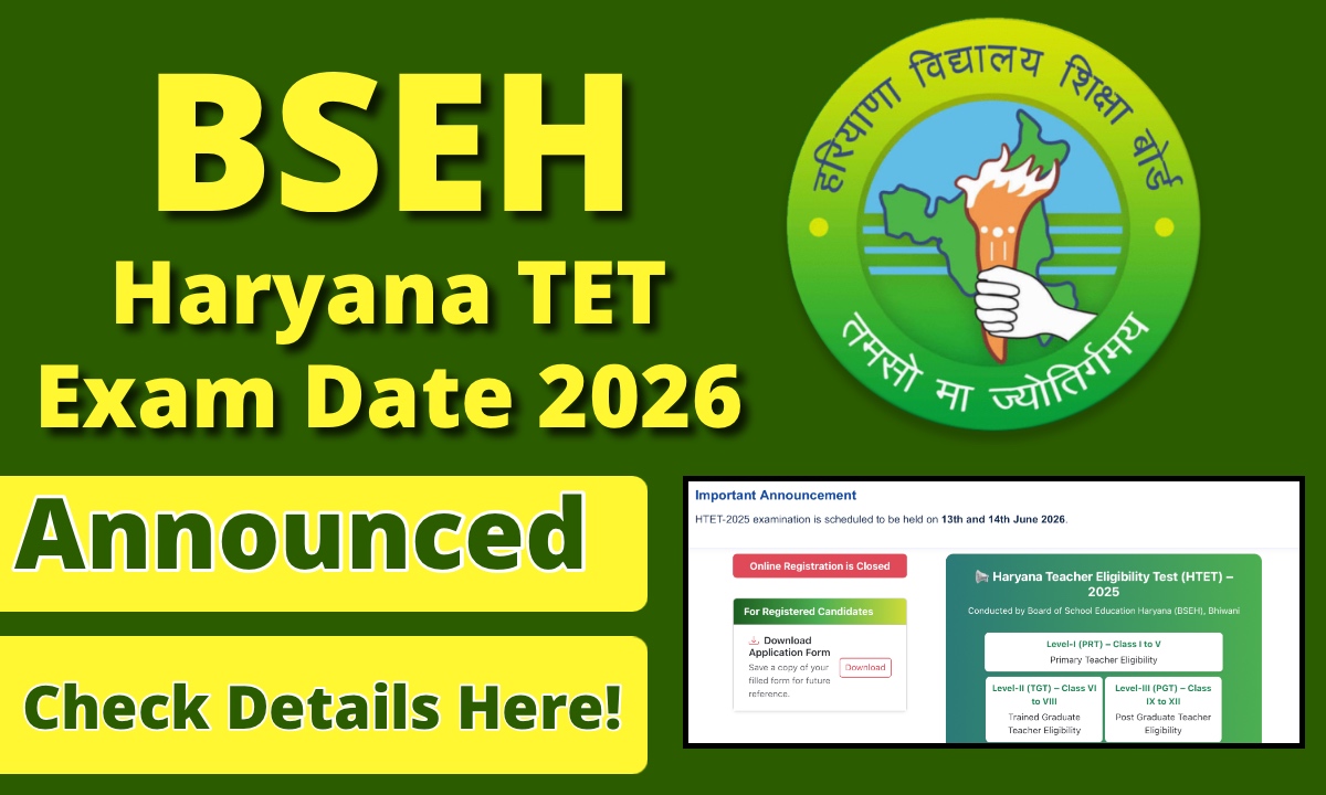 Haryana TET Exam Date