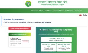 Haryana TET Exam Date