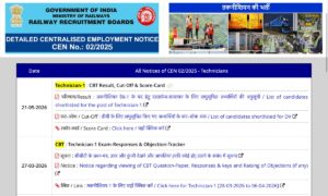 Railway Technician Grade 3 Result 