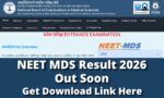 NEET MDS Result