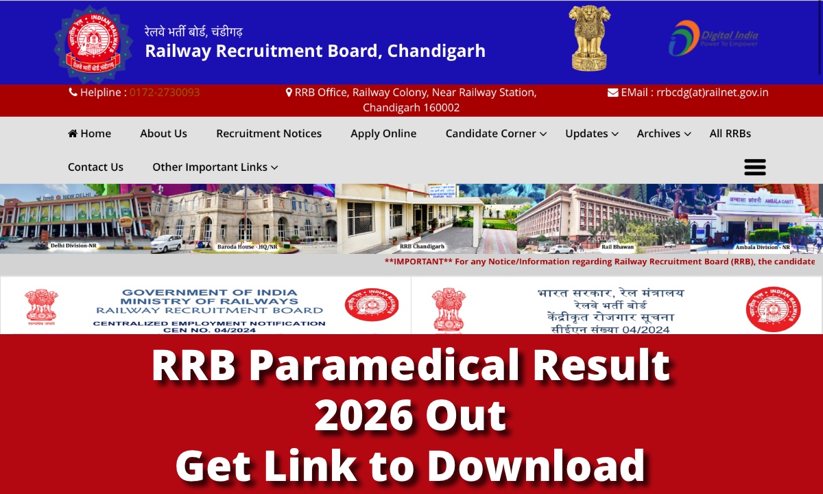 RRB Paramedical Result