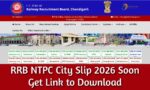 RRB NTPC City Slip