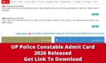 UP Police Constable Admit Card