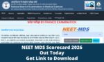 NEET MDS Scorecard