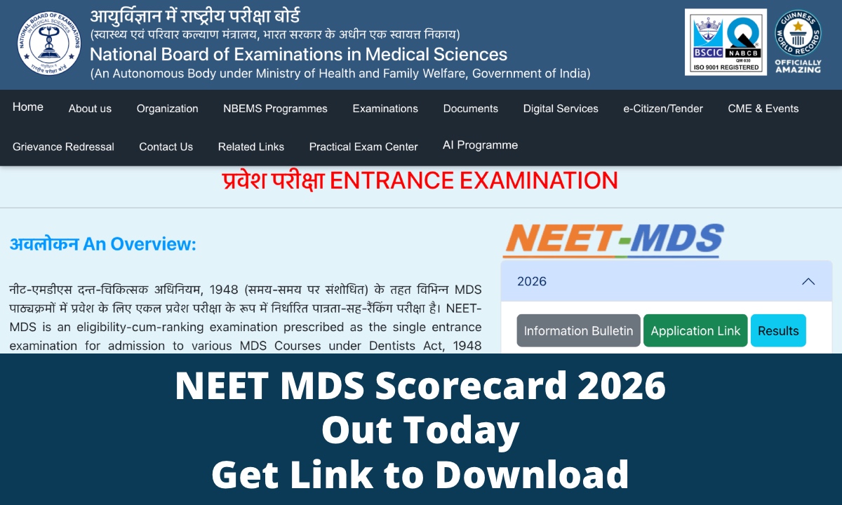 NEET MDS Scorecard