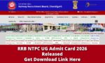 RRB NTPC UG Admit Card