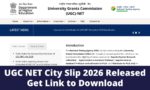 UGC NET City Slip