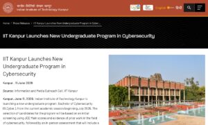 IIT Kanpur B Cyber Programme