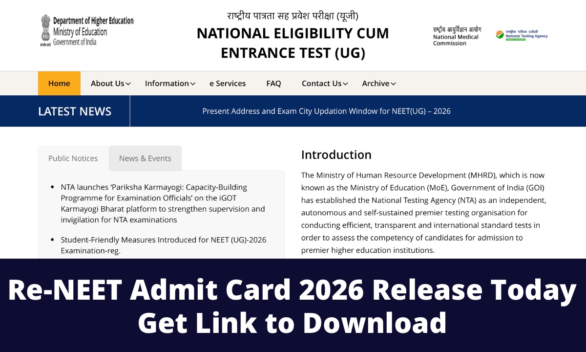 Re-NEET Admit Card