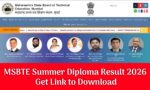 MSBTE Summer Diploma Result