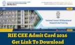 RIE CEE Admit Card
