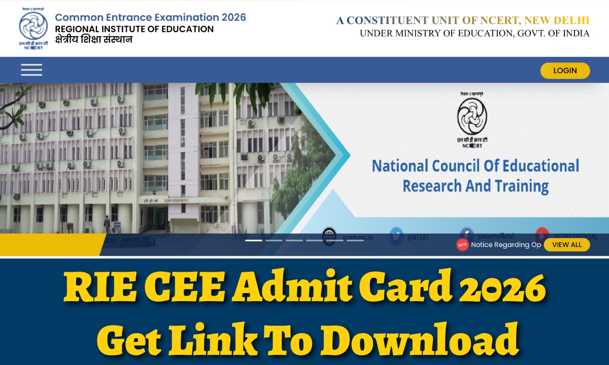 RIE CEE Admit Card