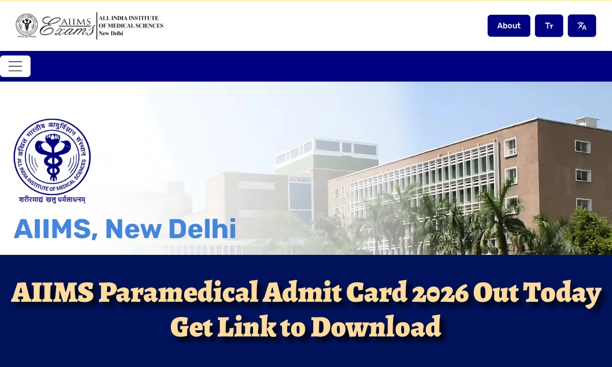 AIIMS Paramedical Admit Card