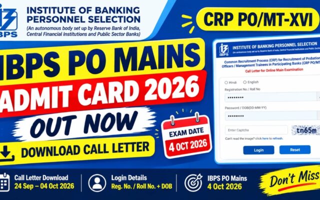 IBPS PO Mains Admit Card