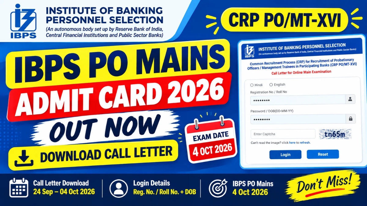 IBPS PO Mains Admit Card