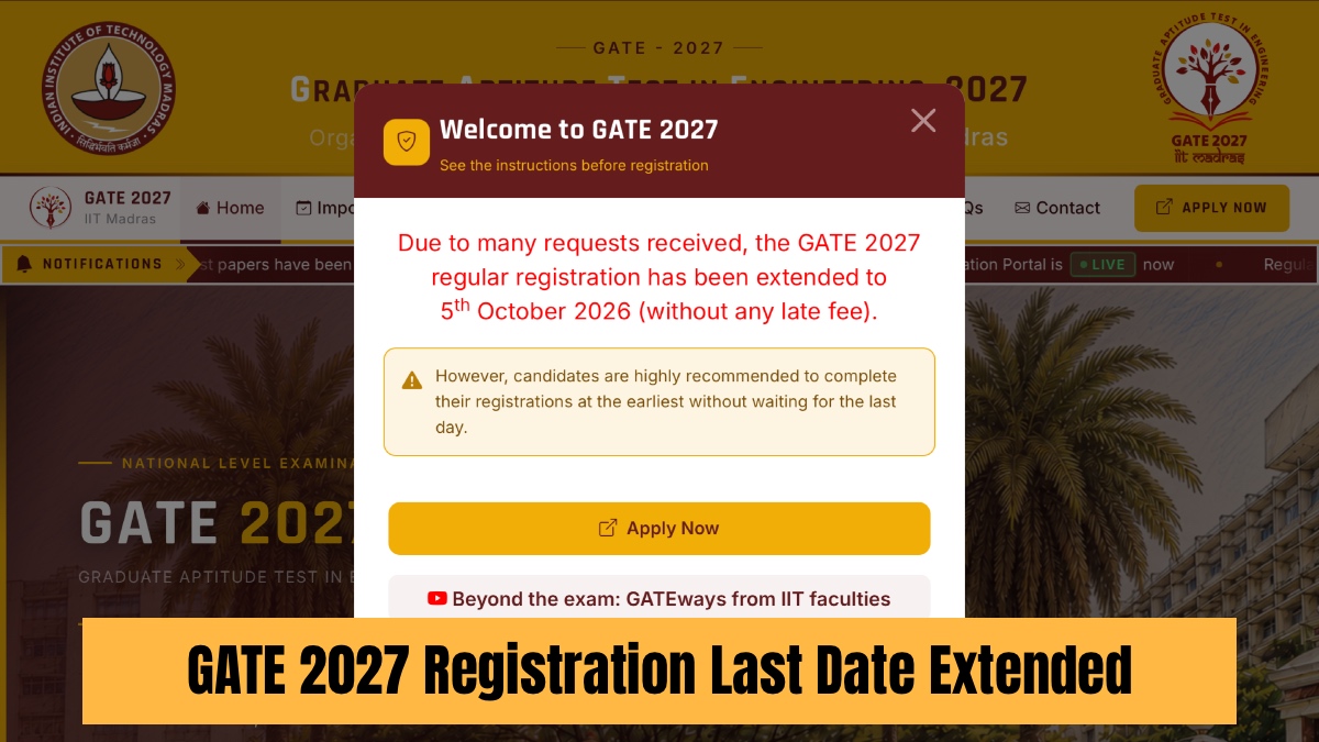 GATE 2027 Registration Last Date