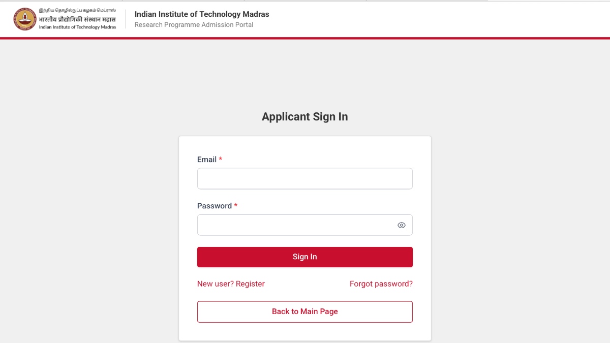 IIT Madras Admissions 