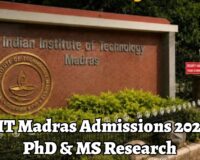 IIT Madras Admissions
