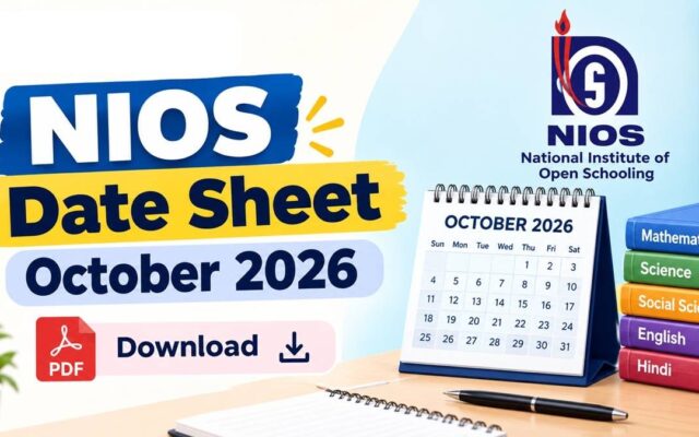 NIOS Date Sheet