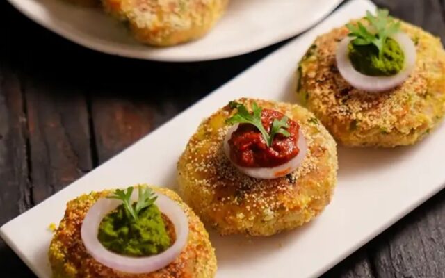 Raw Banana Paneer Tikki