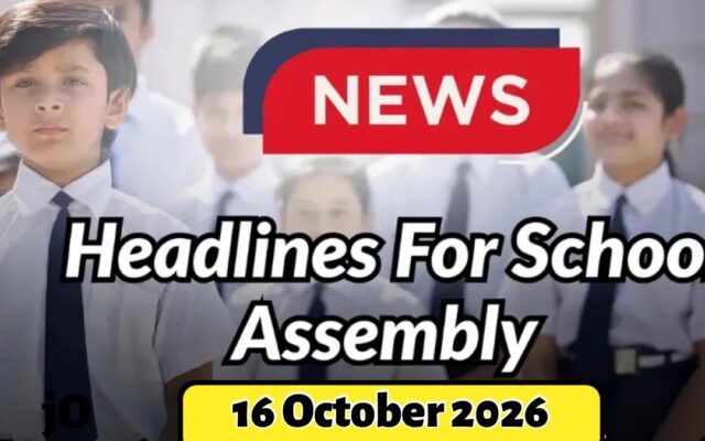 School Assembly News Headlines October 16