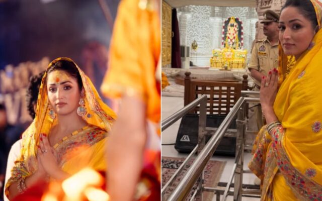 Yami Gautam Yellow Saree Look