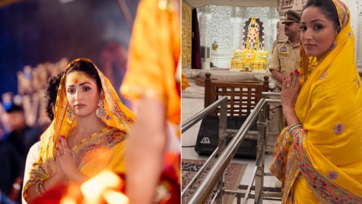 Yami Gautam Yellow Saree Look