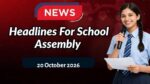 School Assembly News Headlines October 20