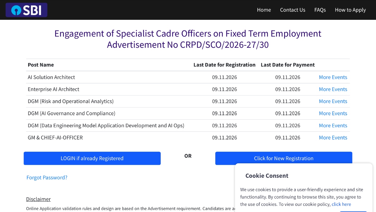 SBI SCO Recruitment